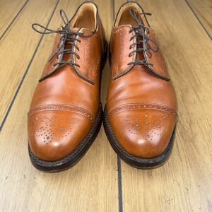 Allen Edmonds Lexington Oxford Brogue Cap-Toe‎ Men Shoes Leather Brown 12-D